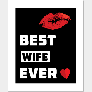 Womens Best Wife Ever T Shirt Cute Tee for Significant Other Posters and Art